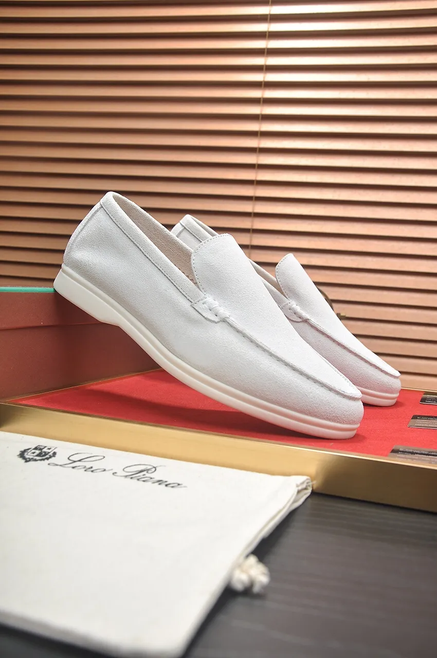 Men's shoes 💰400💶[𝐥𝐨𝐫𝐨 𝐏𝐢𝐚𝐧𝐚] [Couple model] High-end quality, affordable price, LP classic loafers, Italian treasure brand, the only brand that can match Hermès! Only after wearing it do we know that we can’t live up to our feet. Women’s code: 35-40 (customized sizes 34, 41, 42 are non-returnable) Men’s code: 38-44 (customized 45, 46, 47, 48 are non-refundable) Fabric: Customized imported cashmere Lining: Customized imported fetal cowhide Foot: Imported benzene-dyed calfskin Outsole: Exclusive original glass rubber outsole